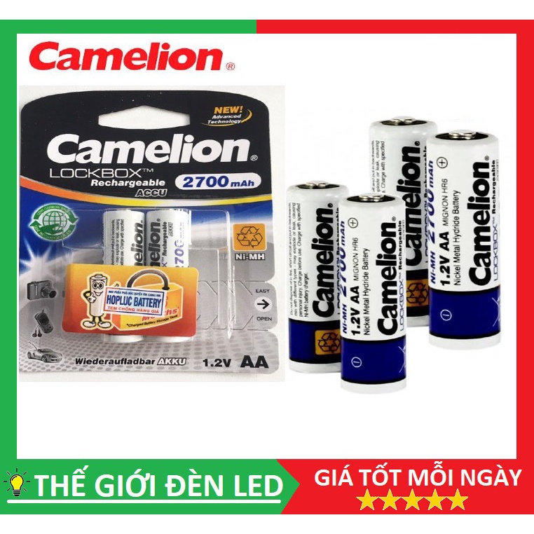 [HỎA TỐC] Pin sạc AA Camelion 2700 mAh chính hãng | Shopee Việt Nam