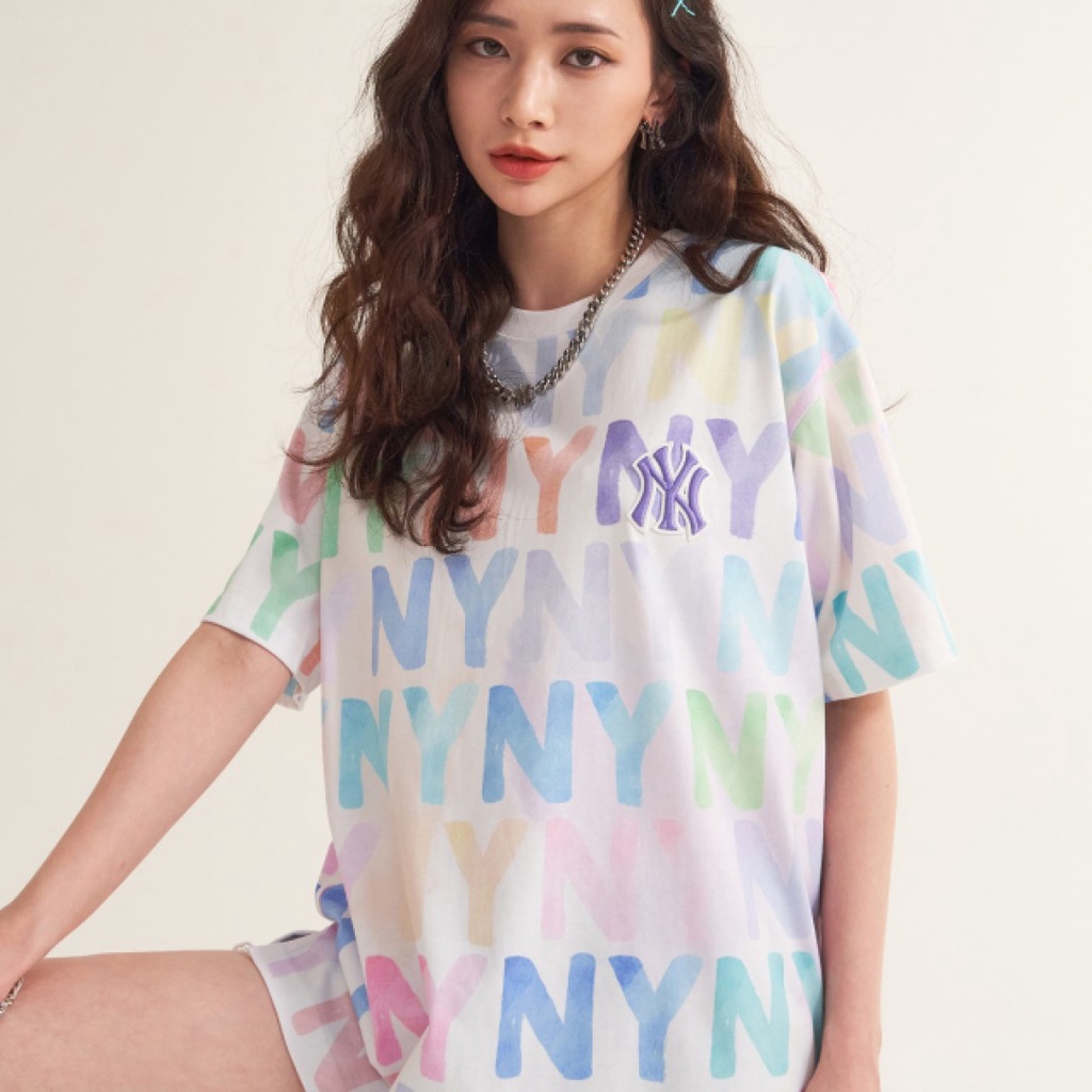 MLB Korea - Watercolor Monogram Overfit NY T-Shirt S