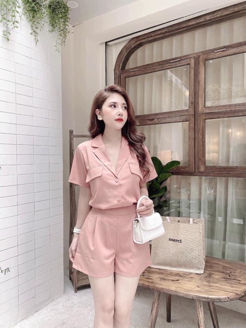 set sơmi cổ vest