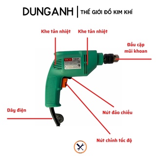 Máy khoan cầm tay Kim Khí Dung Anh, máy khoan bắn vít DCA - AJZ10A 300W chính hãng bảo hành 12 tháng