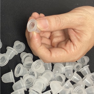 -Chum silicon đựng mực xăm nhỏ ( 1 bịch 100 chum), chum đựng mực phun xăm