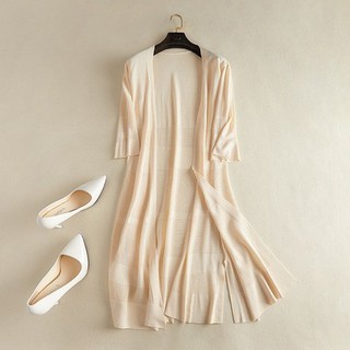(THANH LÝ LẺ SIZE)  Áo Khoác Cardigan Len Lụa Thu Cao Cấp Mỏng Thanh Lịch Nhẹ Nhàng AL30