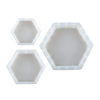 Com * Nâng cấp Khối Hình Học Lục Giác Khuôn Silicon Lớn Vừa Nhỏ Khuôn Nhựa Để Bảo Quản Hoa Trang Trí Máy Tính Để Bàn