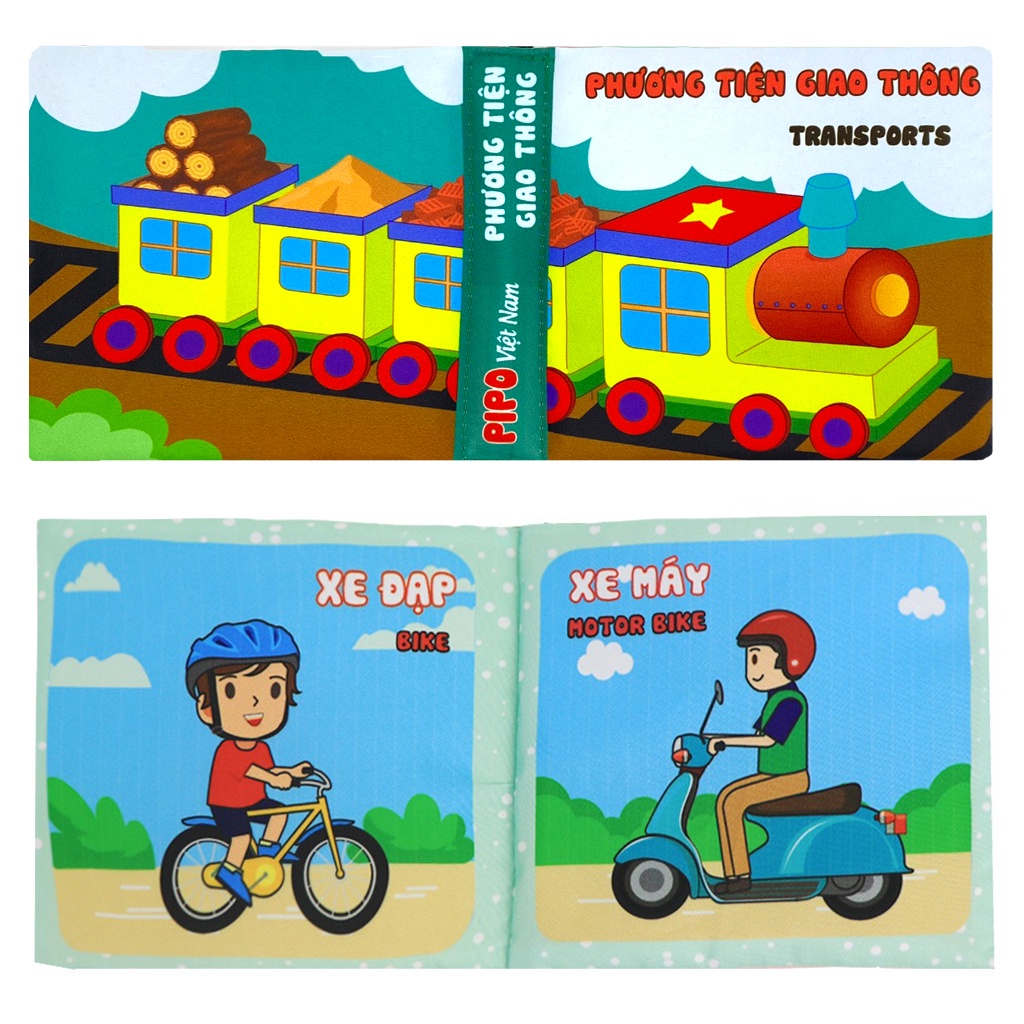 Ảnh Sách vải sơ sinh PiPoVietnam chủ đề Phương tiện giao thông an toàn cho bé 4