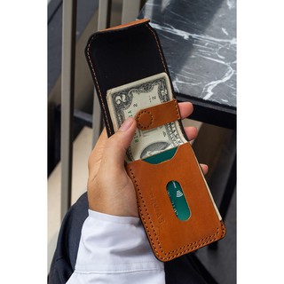 Gerbera2 HAVIAS ví nắp gập nam châm Da Bò thật Mini Wallet cao cấp