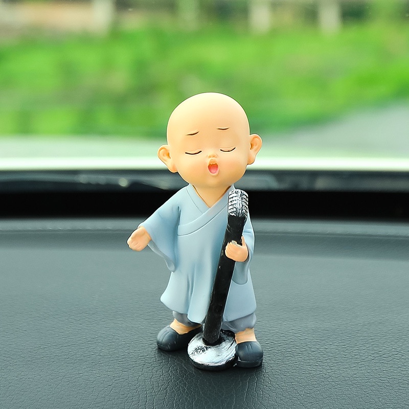 Bộ decor trang trí taplo ô tô ban nhạc Nhà Sư vui nhộn , phụ kiện xe hơi sáng tạo, hoặc để bàn làm việc