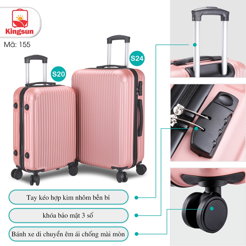 Product image Vali du lịch Kingsun vali kéo Cao Cấp Size20/24/28inch KS-155/T01 Bảo hành 5 năm 4