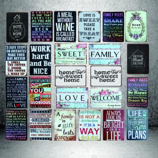 2020 Nhà Ngọt Ngào Nhà Vintage Tín Hiệu Tường Quán Rượu Chào Mừng Ký Ở Nhà Deco Kim Loại Poster Cuadros 8419A