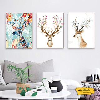 Tranh tô màu theo số hóa Madoca có khung 40x50cm kết hợp T05, T21 và T902