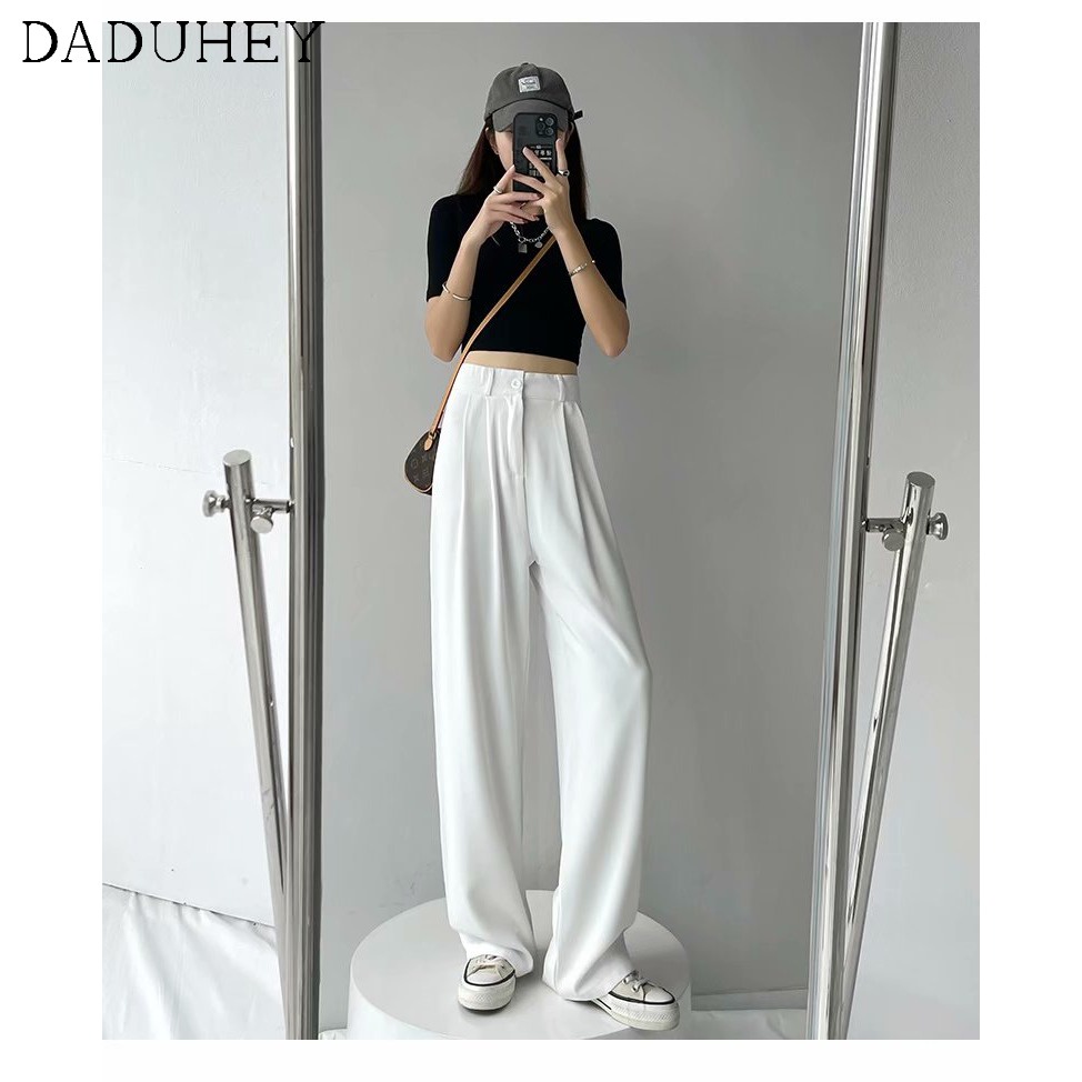 Ảnh Daduhey Quần ống rộng nhẹ lưng cao ống suông thời trang mùa hè cho nữ 2