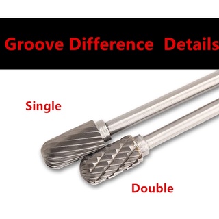 10 Cái / 1PC 3x6x100 Mm Dài Vonfram Thép Quay Burrs Phay Cắt Mũi Khoan Kim Loại Mài Dụng Cụ