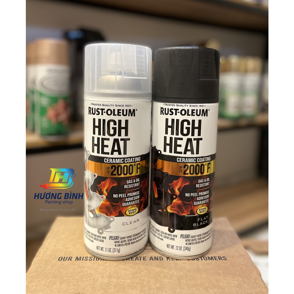 Sơn chịu nhiệt RustOleum High Heat Ceramic Coating 2000 độ F 1093 độ