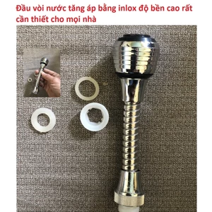 Đầu vòi nước tăng áp tăng áp dòng nước lên tới gấp 2 đến 3 lần bình thường dựa vào nguyên lý đặc biệt