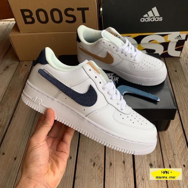 Air force 1 low removable hotsell swoosh pack white vachetta tan