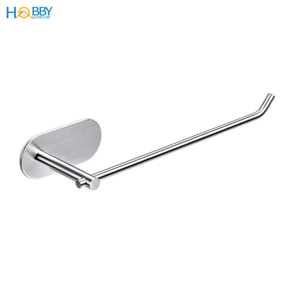 Móc treo cuộn giấy dài khăn tắm inox 304 mẫu dán Hobby home decor G10