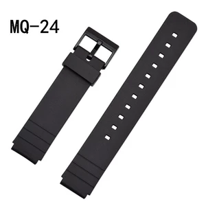 Dây đeo đồng hồ bằng cao su TPU màu đen thay thế cho đồng hồ Casio g-shock mq-24 mq24