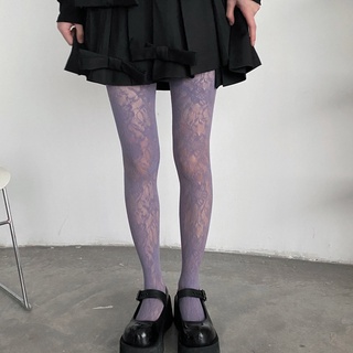 Vipdeal1 Quần Tất Lưới Nhiều Màu Họa Tiết Hoa Phong Cách gothic gothic gothic Cho Nữ Hàng Có Sẵn