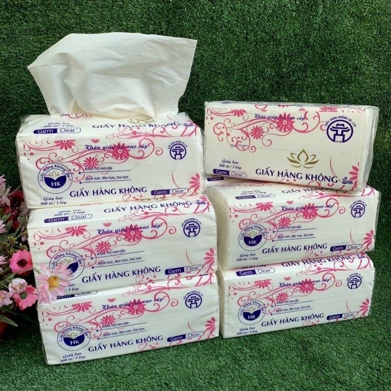 Giấy rút lụa, giấy rút hàng không, giấy ăn siêu mềm (300 tờ) | Shopee ...