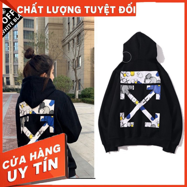 Áo hoodie off white kaws nỉ unisex | Shopee Việt Nam