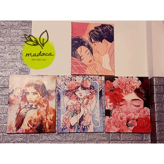 Tranh tô màu số hóa Madoca có khung 40x50cm Tóc Mây say giấc T508