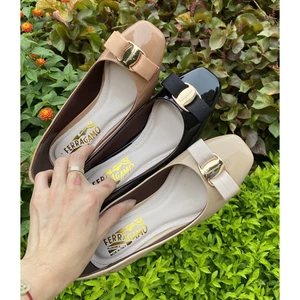 Giày cao gót nữ 3 phân mũi vuông Annmodes kiểu dáng thời trang phối nơ cao cấp ST-1004ST