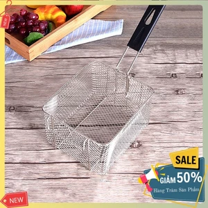 Rổ bếp chiên chất liệu inox dày dặn chắc chắn