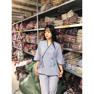 Nhật Nơ Thêu Chữ Tâm Nữ #Đồ Lam Đi Chùa