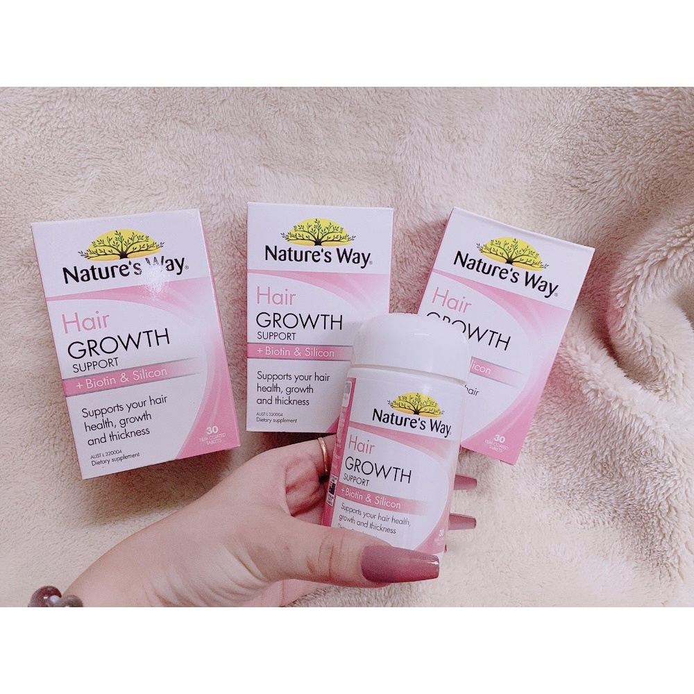 Nature’s Way Hair Growth Support + Biotin & Silicon của Úc