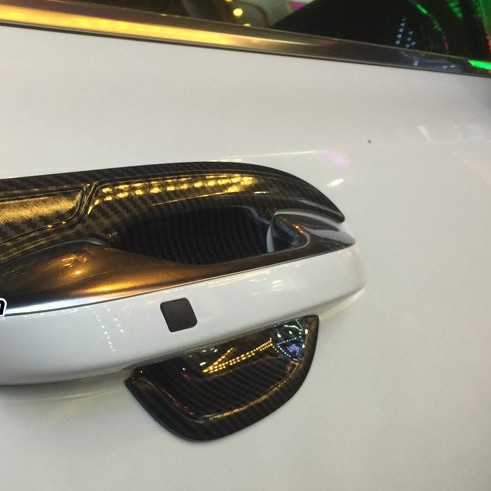 Ốp tay nắm, hõm cửa Cacbon xe Kia Sorento 2021 2022 2023 2024 2025 vân Carbon cao cấp
