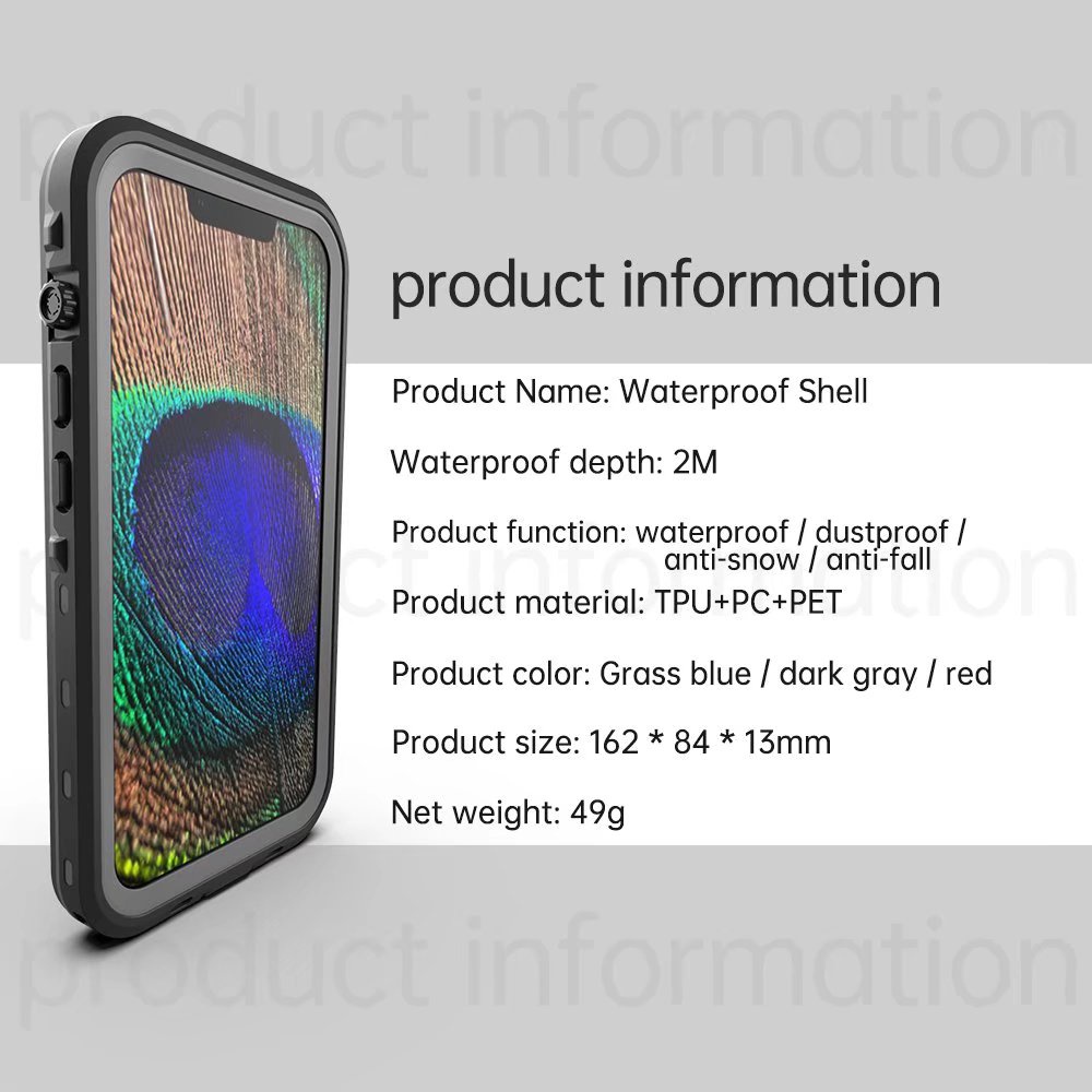 Ốp lưng chống nước IP68 tương thích với iPhone 17 Air 13 Pro MAX 12 Pro 11 XS MAX XR Ốp điện thoại 16 15 14 11 Pro 360 Full Chống sốc bơi ngoài trời chống bụi 17 Pro MAX