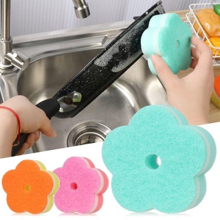 ITRUMPET Miếng cọ rửa Dụng cụ làm sạch Bàn chải bọt biển Bộ đồ ăn Rửa bát Bọt biển Hoa