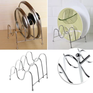 Giá Đỡ Kim Loại Lưu Trữ Nắp Vung Nồi Tiện Lợi