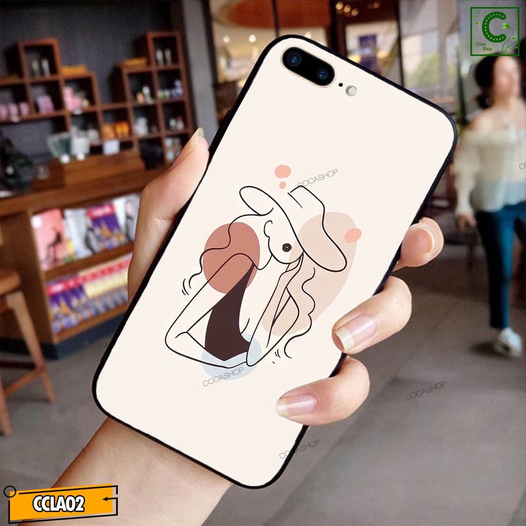 Cô nàng dịu dàng - Ốp lưng iphone mặt kính in hình cực đẹp siêu bền - 6/6plus/6s/6splus/7/7plus/8/8plus/x/.....
