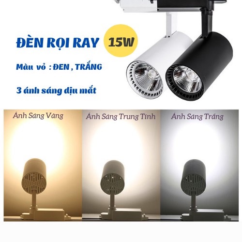 Đèn Rọi Combo 3 Đèn 1 Thanh Ray 15w Led Rọi Ray Trang Trí Shop Siêu ...
