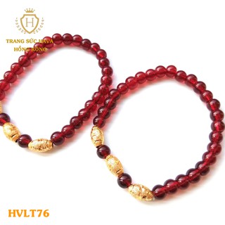Lắc Tay Nam, Vòng Tay Nữ Đá Màu Nâu 12 Ly - Trang Sức Hava Hong Kong - HVLT76