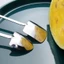 MOON 2 Chiếc Thép Không Gỉ Retro Xẻng Hình Thìa Cà Phê Kem Dưa Hấu Bánh Đường Món Tráng Miệng Khuấy Muỗng Cà Phê Tab