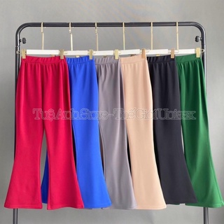 [7 MÀU] Quần Dài Nữ Ống Loe cao cấp CÓ TÚI From Chuẩn Hack Dáng - Quần Cạp Cao Ống Xoè size M L 38-68kg TUEANHSHOP