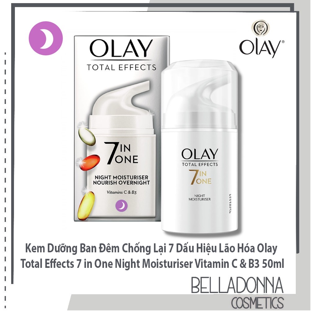 Kem Dưỡng Ban Đêm Chống Lại 7 Dấu Hiệu Lão Hóa Olay Total Effects 7 In One Night Moisturiser