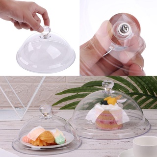 INENK Nắp Thực Phẩm Món Tráng ệng Khay Bảo Quản Đĩa Tròn Trang Trí Nhà Bếp Trong Suốt Bánh Chống Bụi Đĩa Bánh Mì