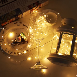 2m 5M10M Dải Đèn Led Dây Đèn Cooper Dây Đèn Giáng Sinh Cho Vòng Hoa Ngày Lễ Cổ Tích Trang Trí Tiệc Cưới