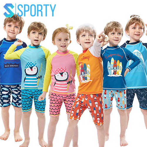 Đồ bơi trẻ em cho bé trai kèm quần lửng nhiều hình ngộ nghĩnh SPORTY
