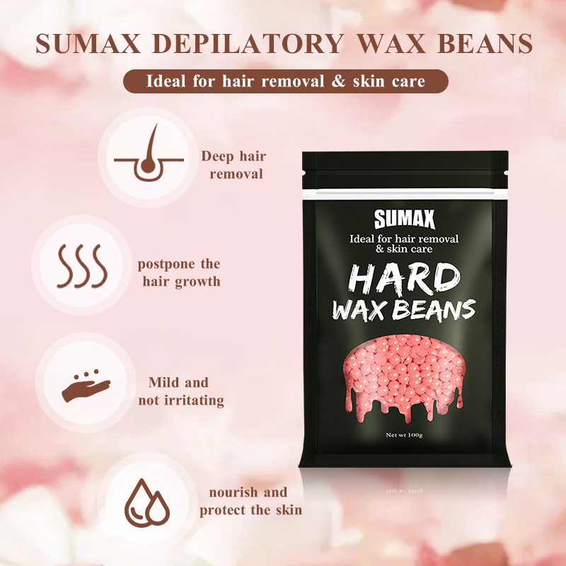 Ảnh Sumax Depilatory Đậu sáp cứng Loại bỏ sáp viên 100gBag 4