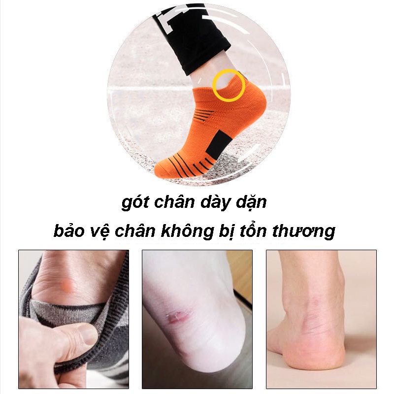 Ảnh Tất Chạy Bộ Thể Thao Nam Nữ Cổ Ngắn Chống Trơn Trượt Mixsport Thoáng Khí Bảo Vệ Gót Chân 2