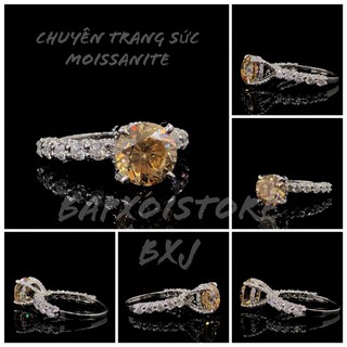 Gold-Plated Ring by Bapxoistore-Moissanite