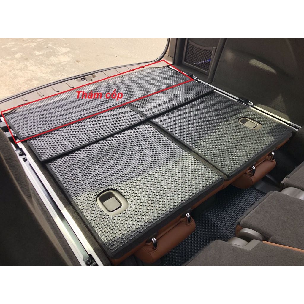 Thảm cốp và ốp lưng ghế hàng 2, hàng 3 cho xe ô tô 7 chỗ- Chính hãng KATA, Khít với sàn, Không mùi và ẩm mốc, trơn trượt