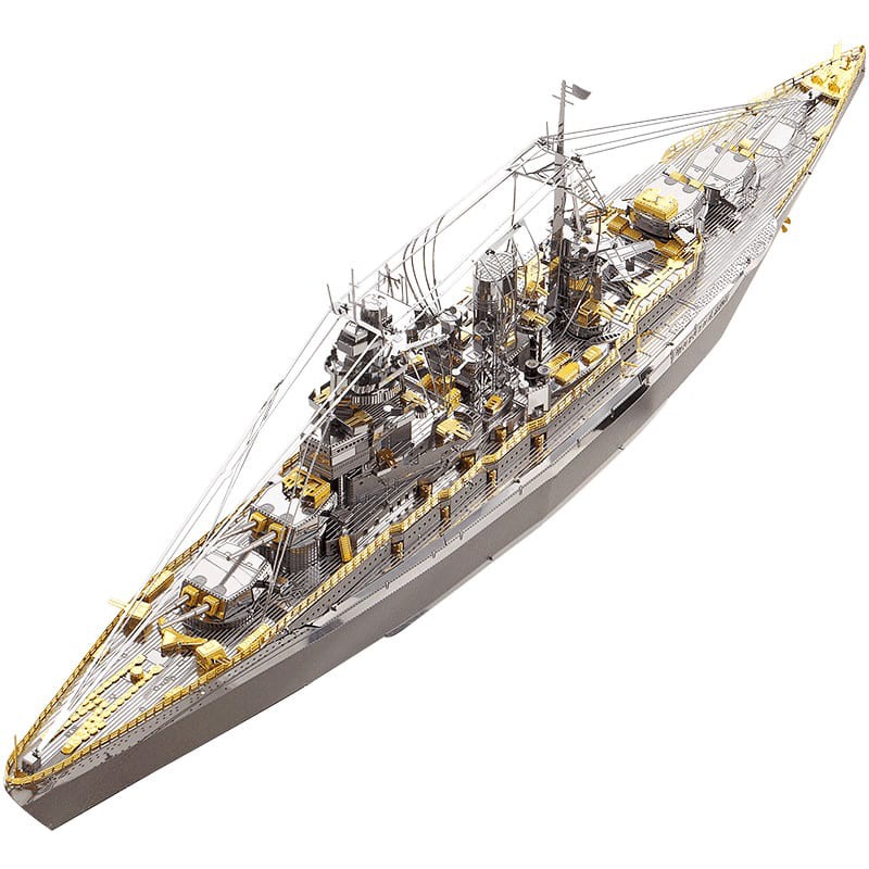 Ảnh Đồ Chơi Mô Hình Kim Loại Lắp Ráp 3D Cao Cấp Tàu Chiến - Chiến Hạm - Tàu Sân Bay - Battleship 3
