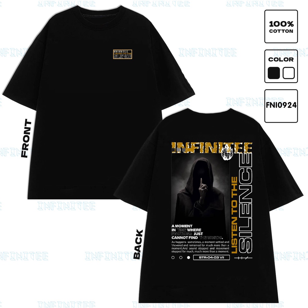 Áo thun INFINITEE Fni0924, Thun 100% Cotton - form rộng Unisex.