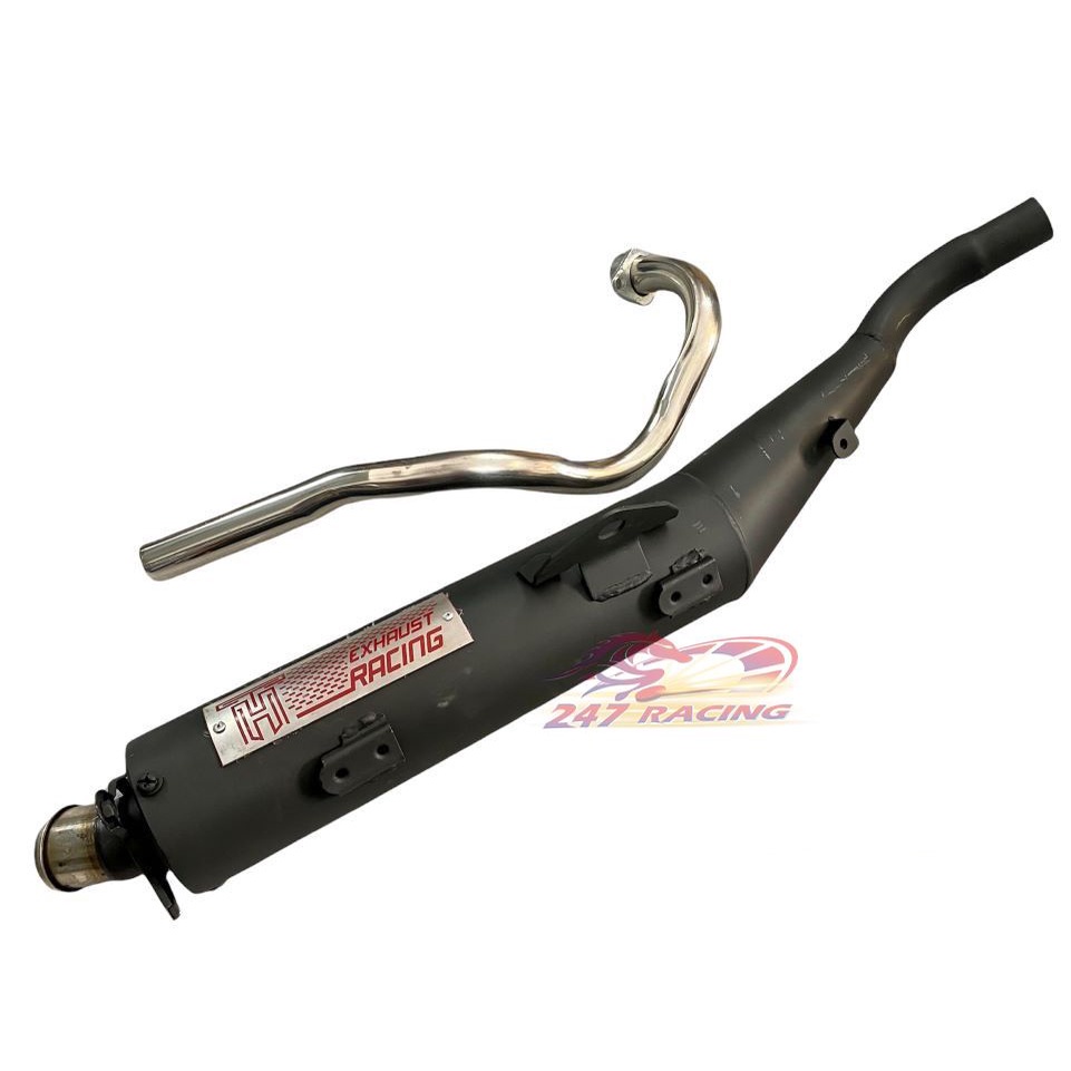 Pô xe máy TH Racing Đít INox tặng kèm Tiêu gắn EXCITER 150 móc Nỉ hơi Ấm bảo hành 6 tháng
