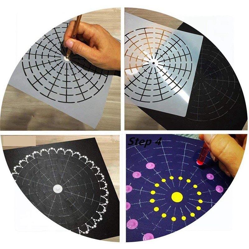17 Dụng cụ chấm vẽ họa tiết mandala nghệ thuật
