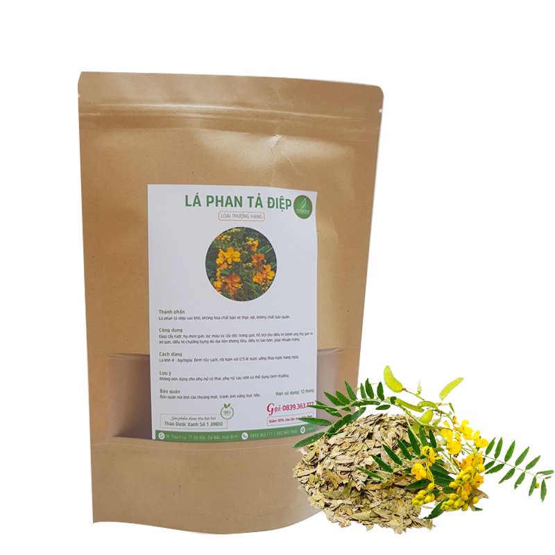 [Mã BMTTC60K giảm đến 60K đơn 50K] Lá phan tả diệp sấy khô thượng hạng JINDO 1kg hỗ trợ táo bón nhuận tràng, giảm cân
